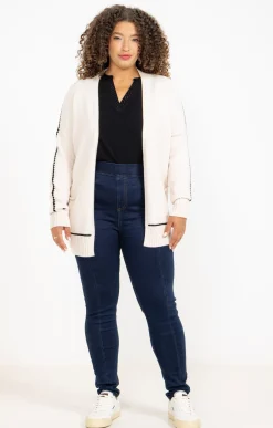 Cardigan avec détail contrasté