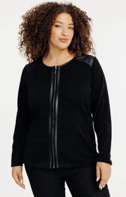 Cardigan uni zippé