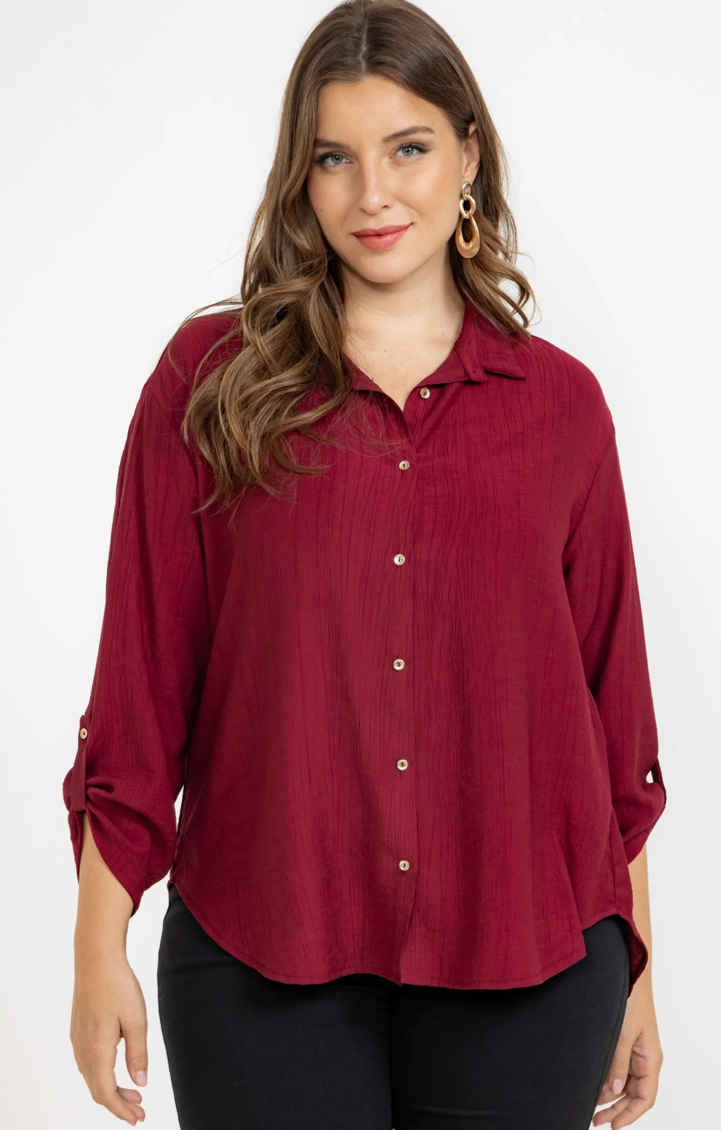Chemise effet froissé