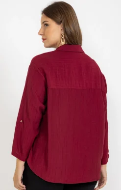 Chemise effet froissé