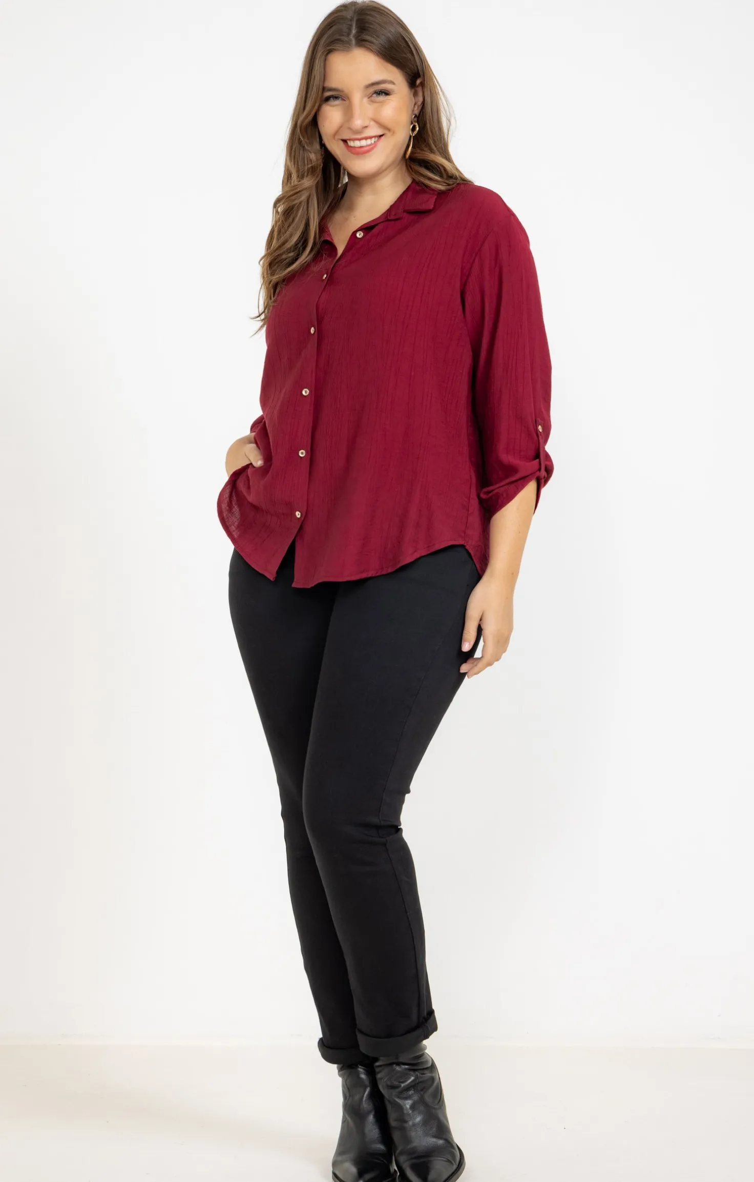 Chemise effet froissé