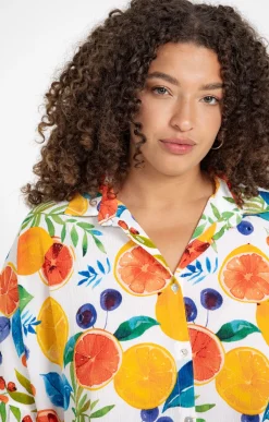 Chemise imprimé pamplemousse