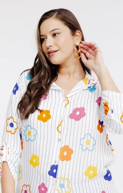 Chemise imprimée multicolore