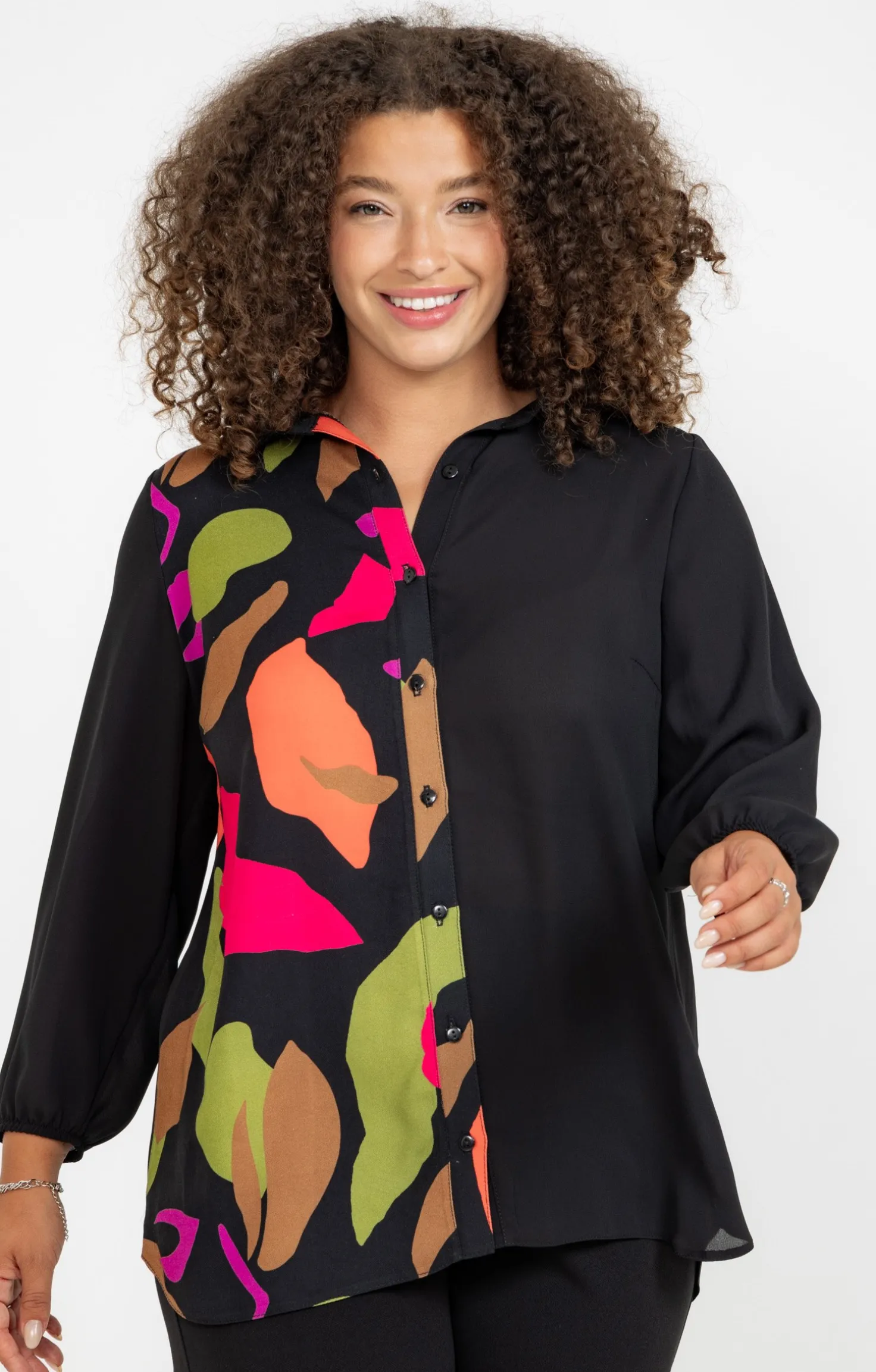 Chemise patch imprimé floral
