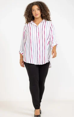 Chemise rayée multicolore