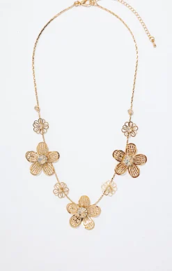 Collier ras-de-cou fleurs légères