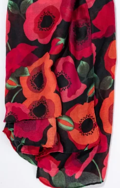 Foulard imprimé coquelicots