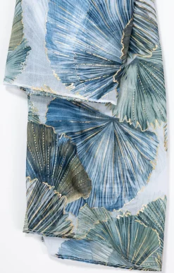 Foulard imprimé ginkgo
