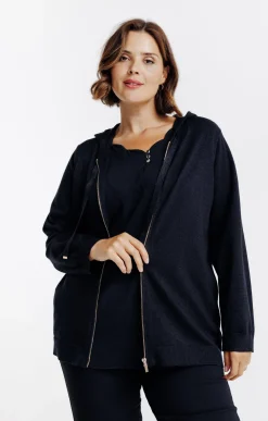 Gilet à capuche avec lurex