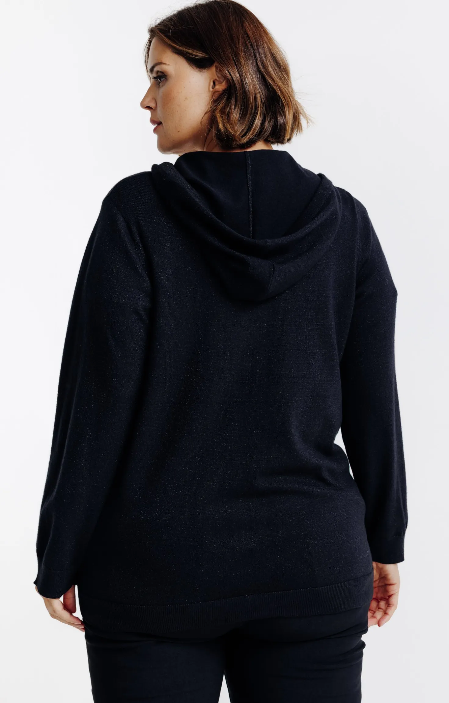 Gilet à capuche avec lurex