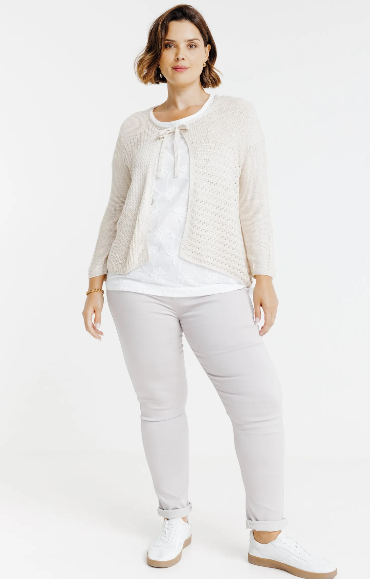 Gilet à nouer avec fil lurex