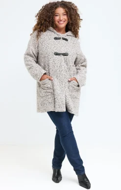 Manteau à capuche en bouclette