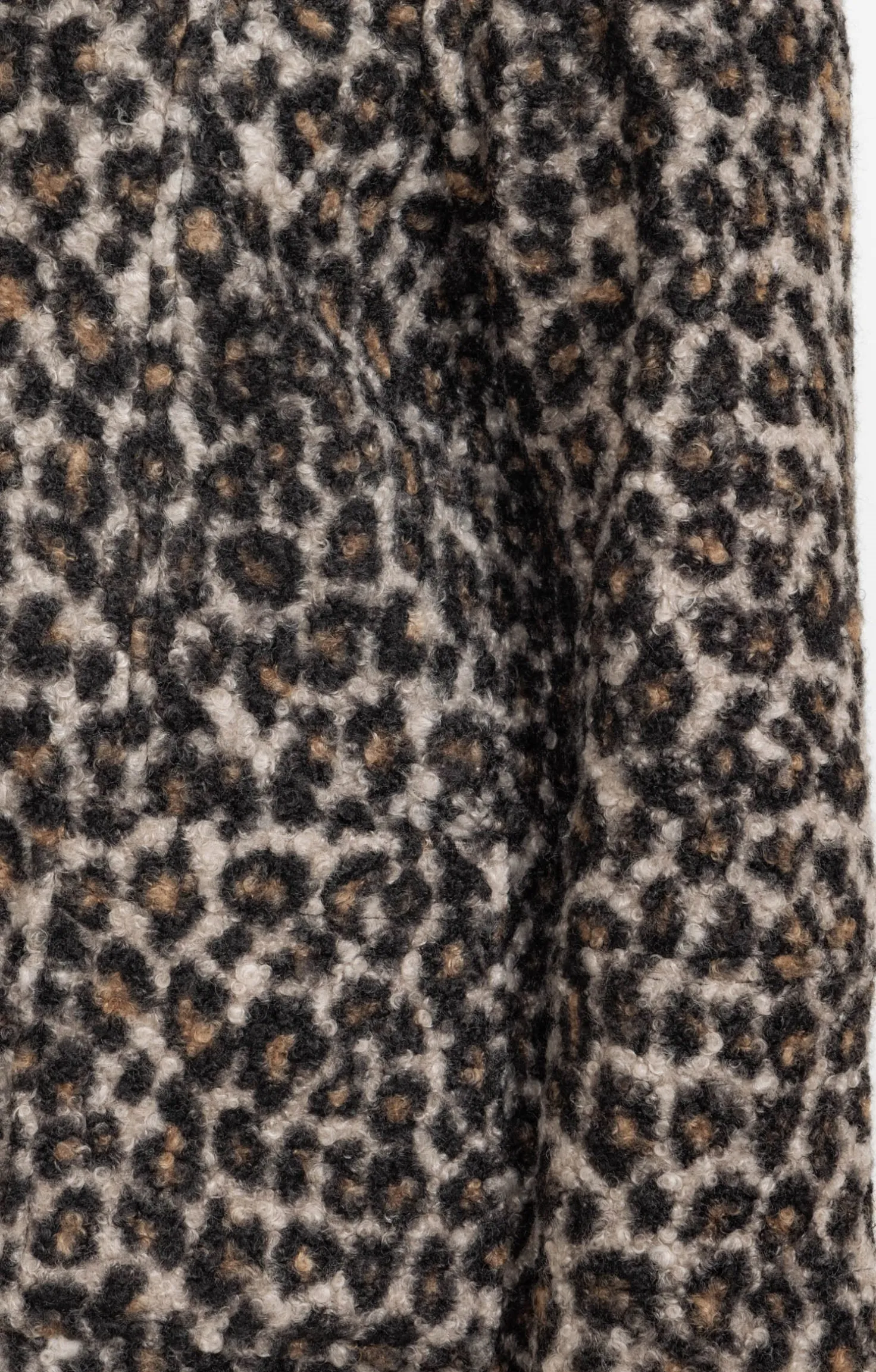 Manteau bouclette imprimé léopard