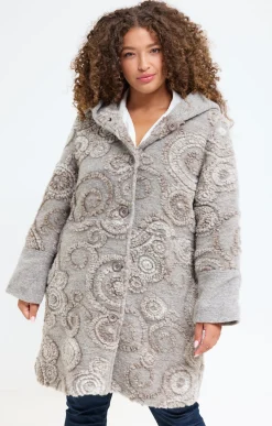 Manteau en lainage fantaisie