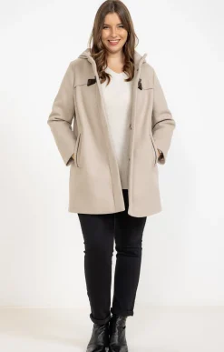 Manteau uni à capuche