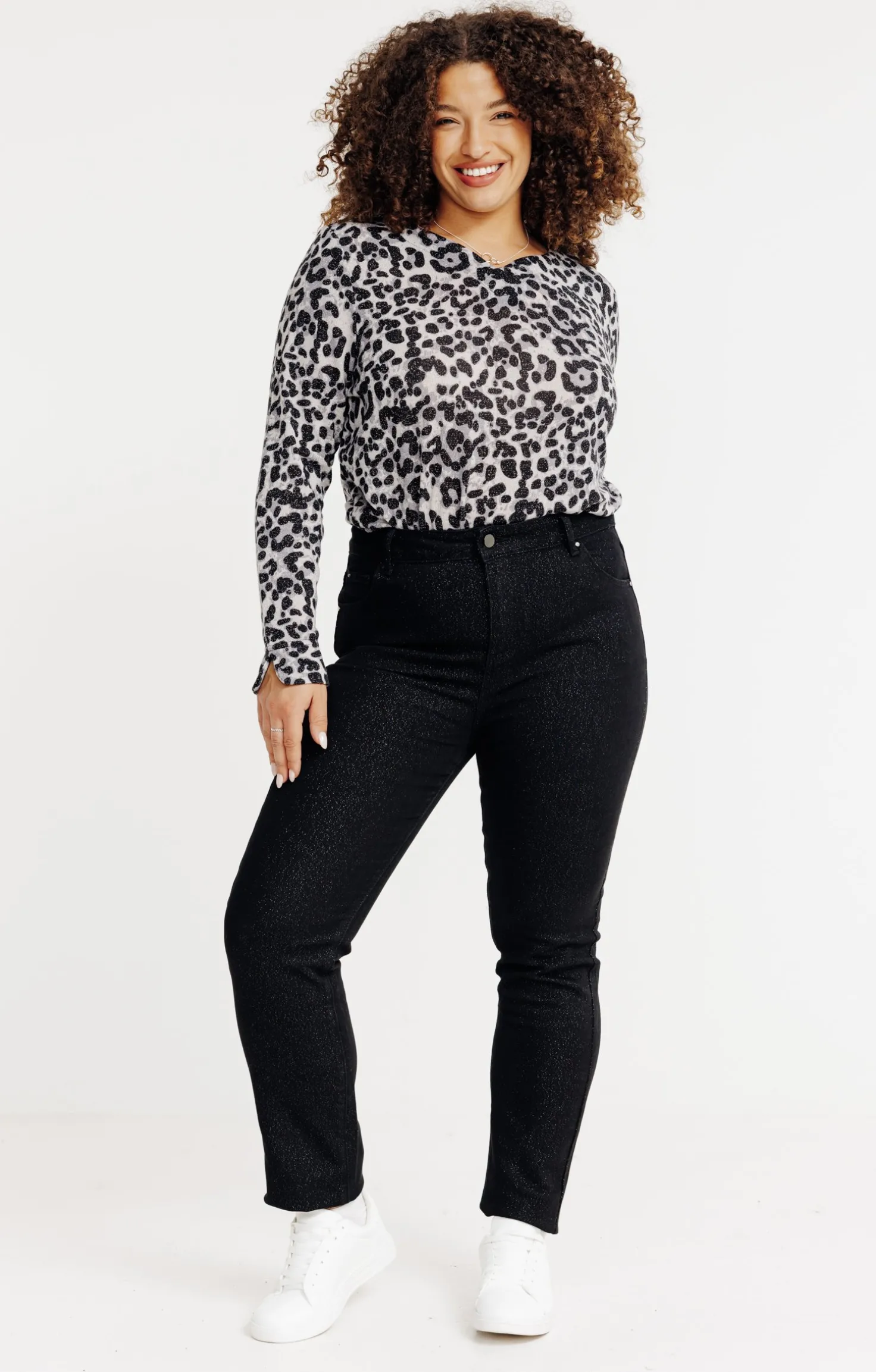 Pantalon 5 poches brillant