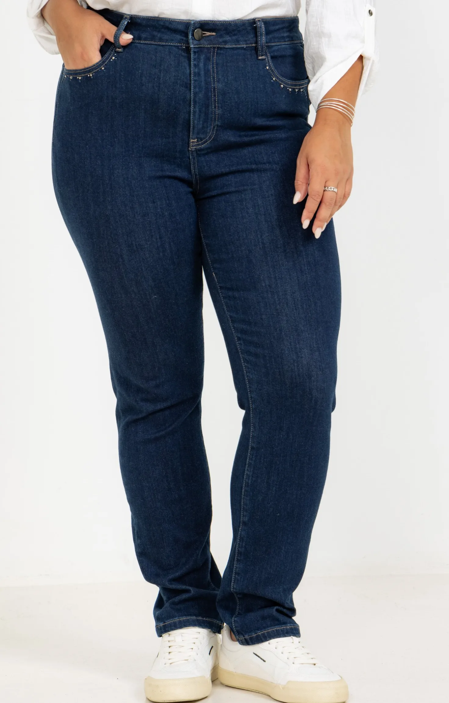 Pantalon 5 poches droit en denim