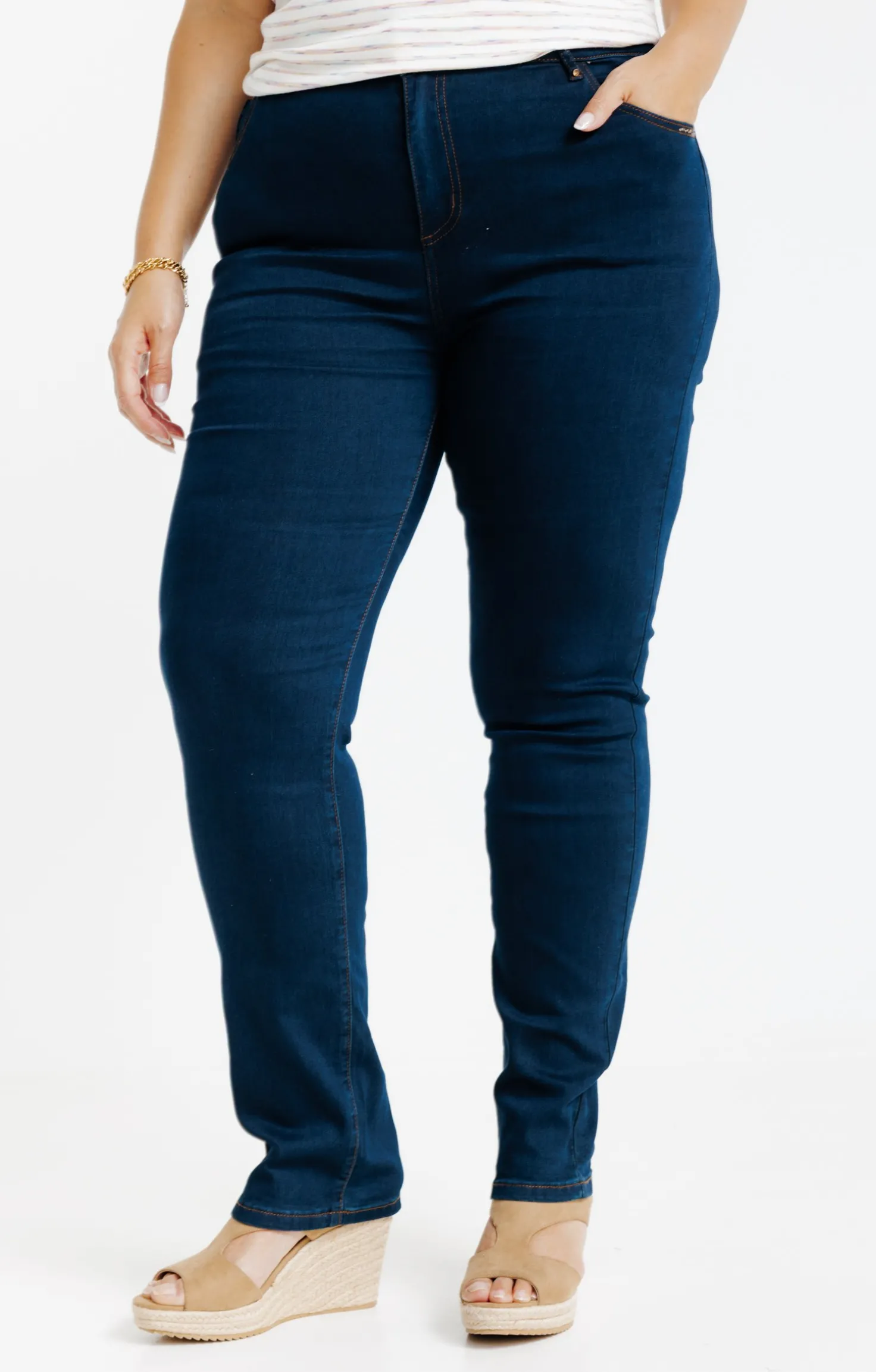 Pantalon droit denim