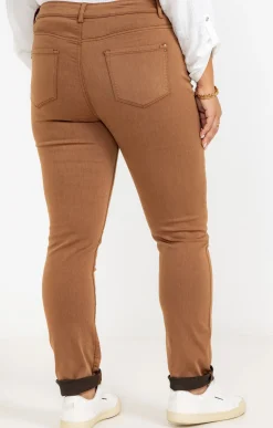 Pantalon droit effet satin