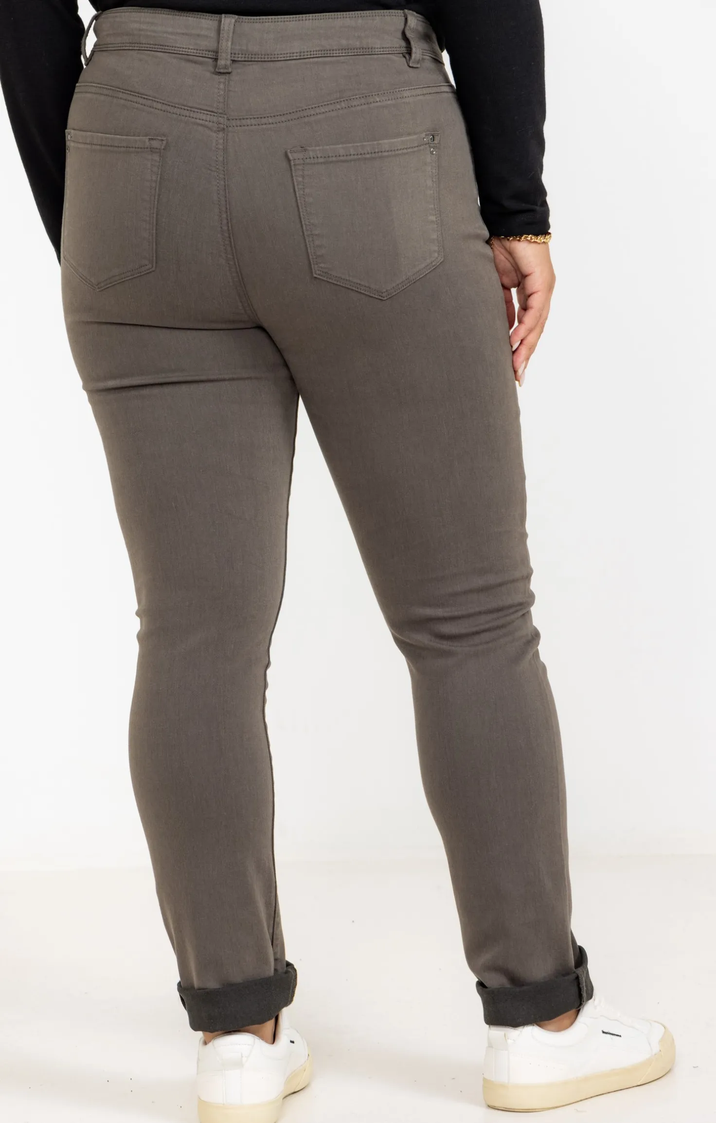 Pantalon droit effet satin