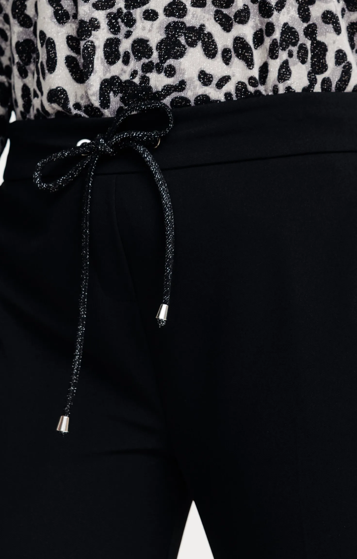 Pantalon droit forme jogging brillant