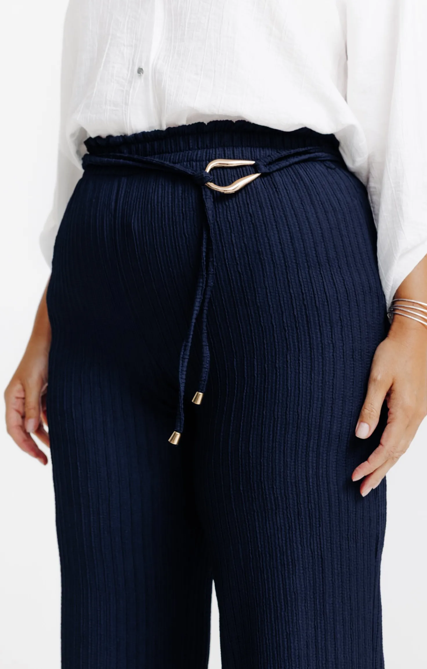 Pantalon fluide jolie ceinture