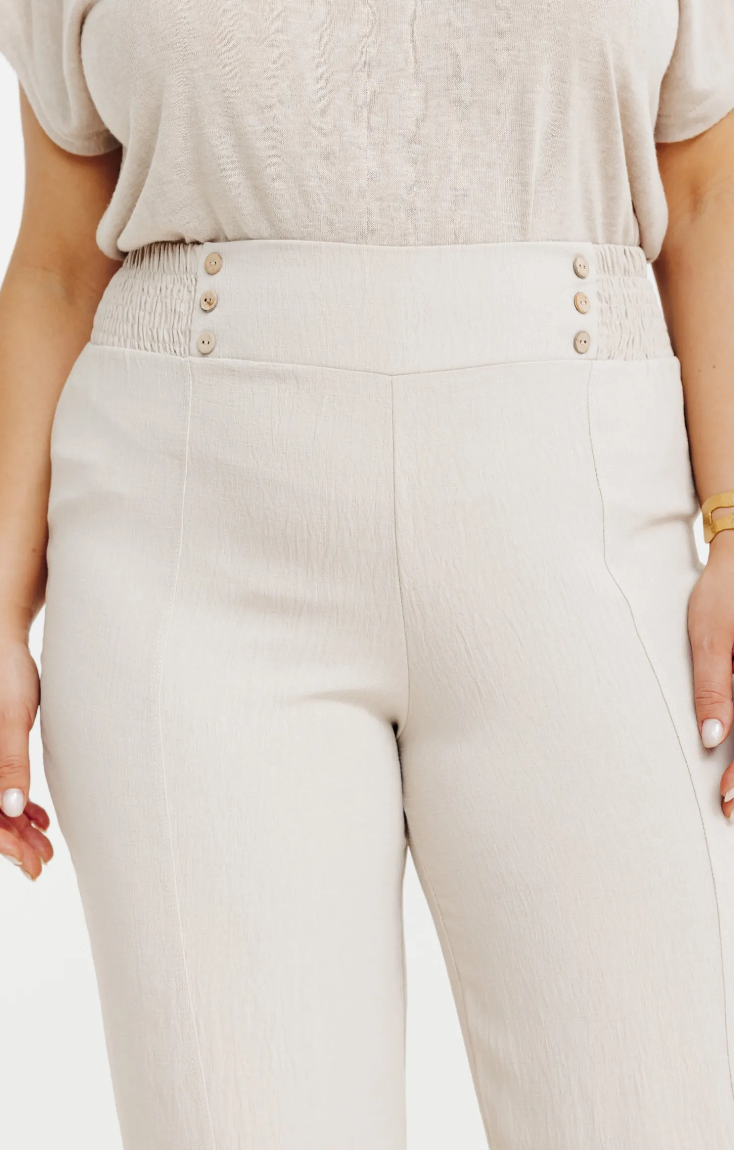 Pantalon large détail boutons coco