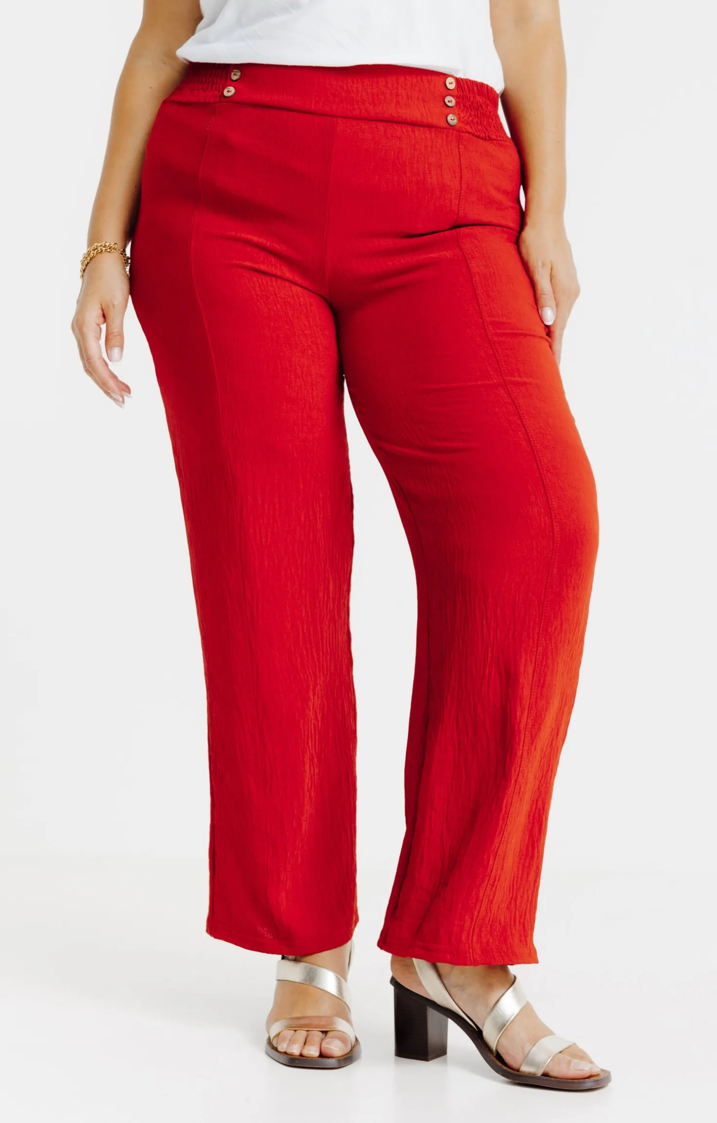 Pantalon large détail boutons coco