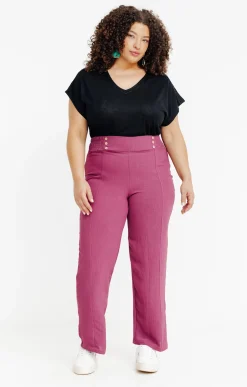 Pantalon large détail boutons coco