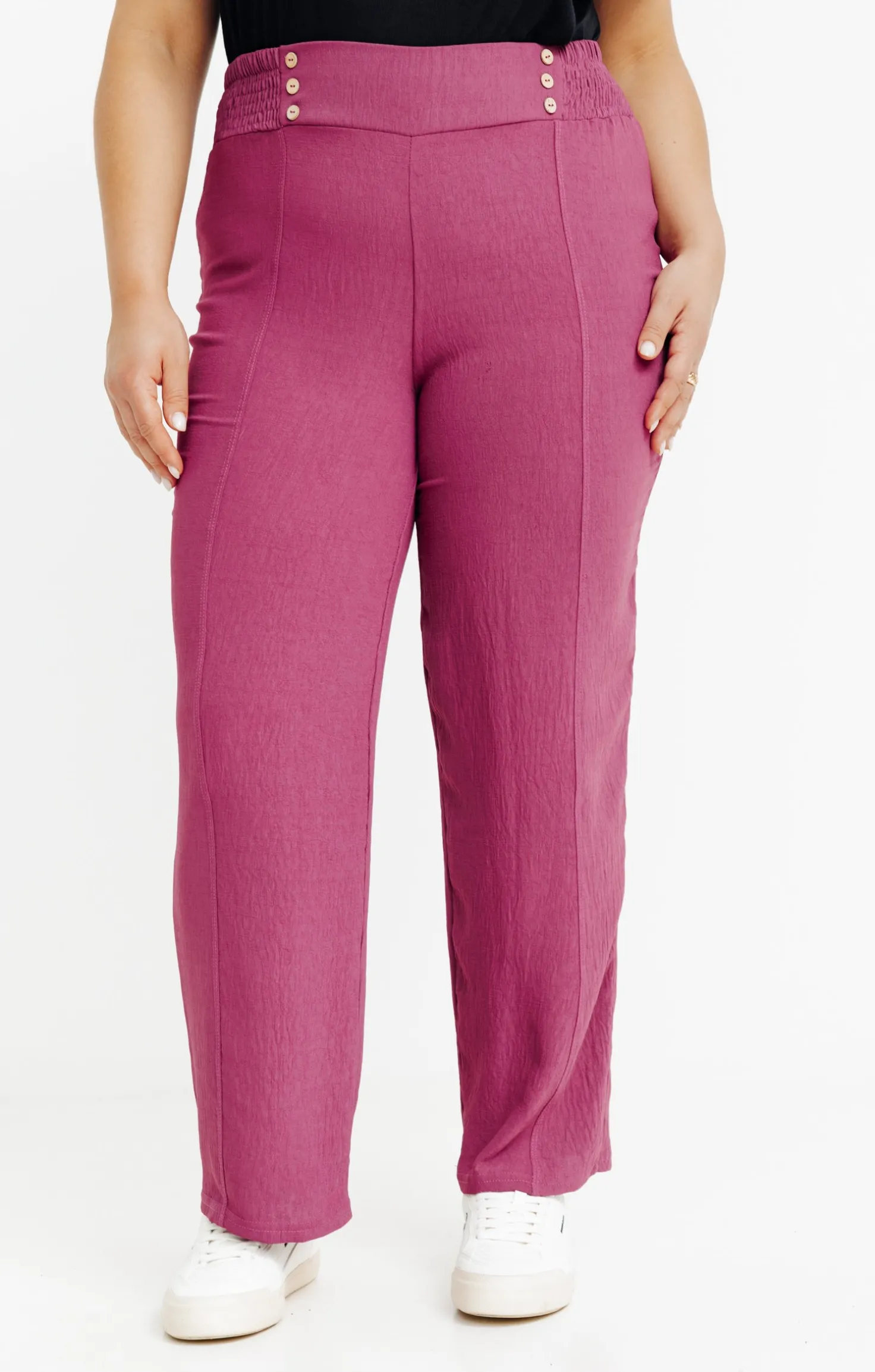 Pantalon large détail boutons coco