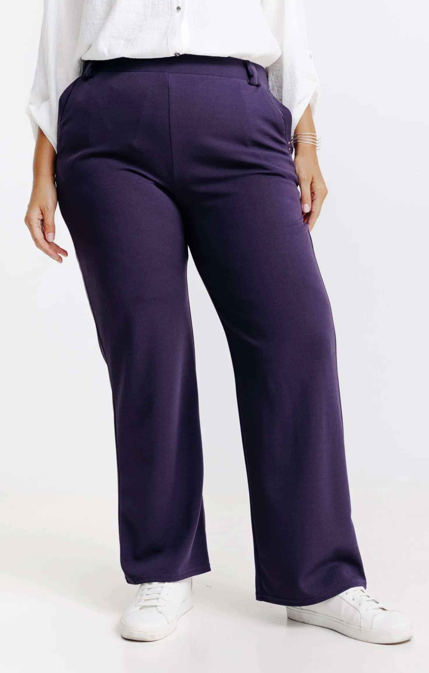Pantalon large uni
