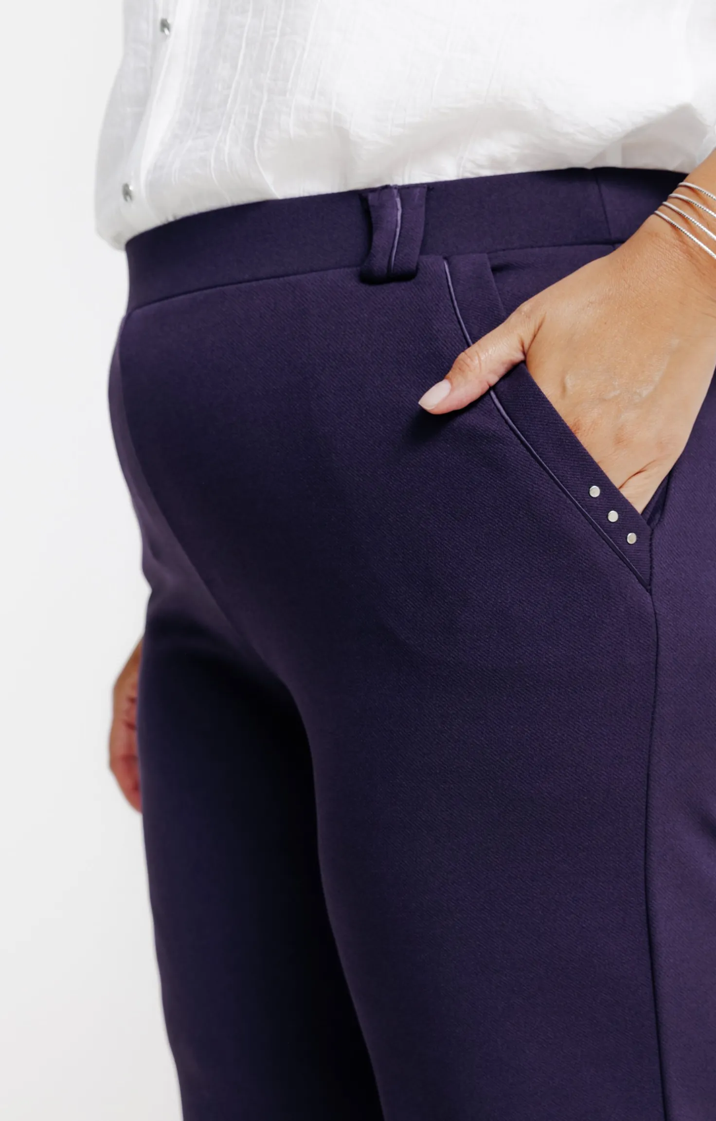 Pantalon large uni