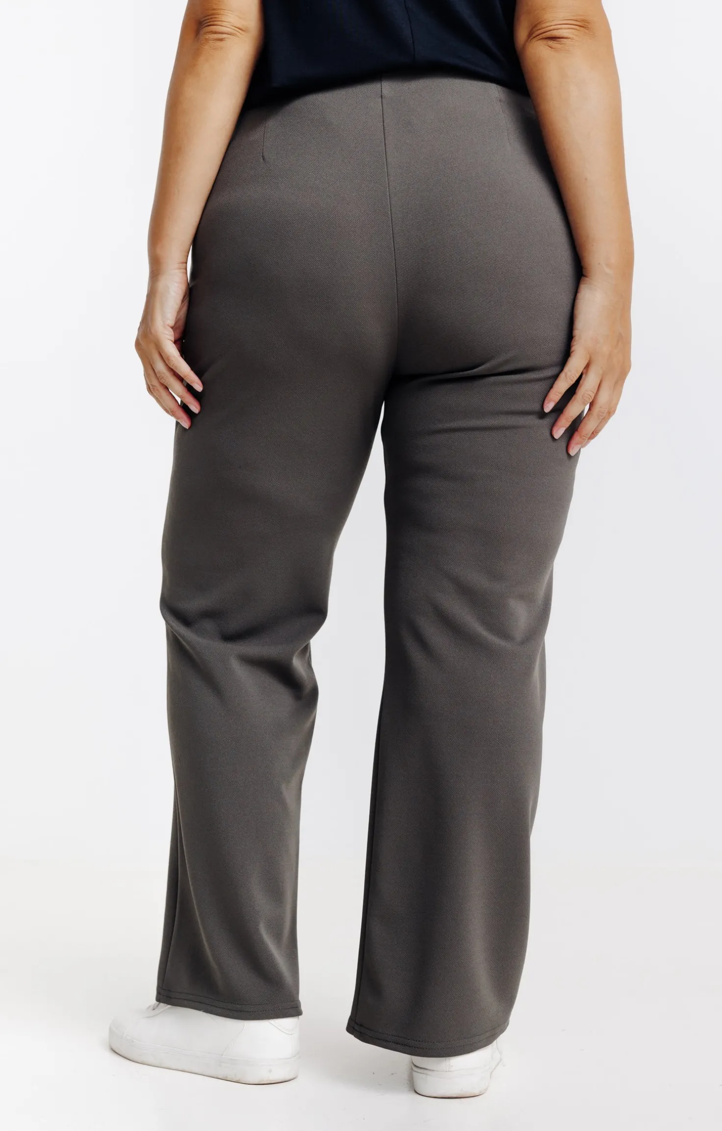 Pantalon large uni à boucle