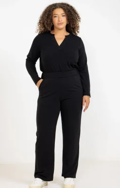 Pantalon large uni doux