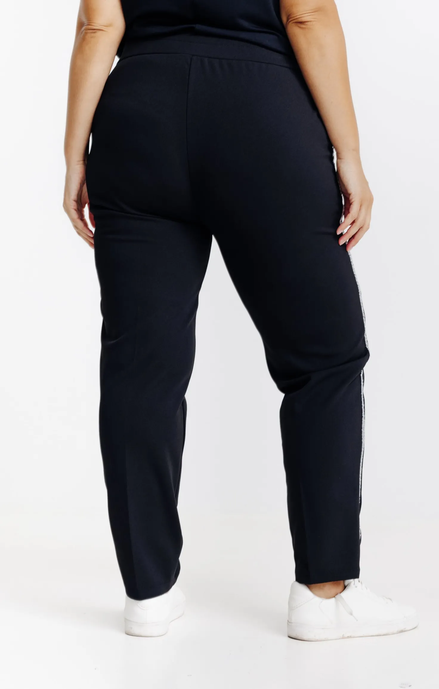 Pantalon style jogging bande paillette