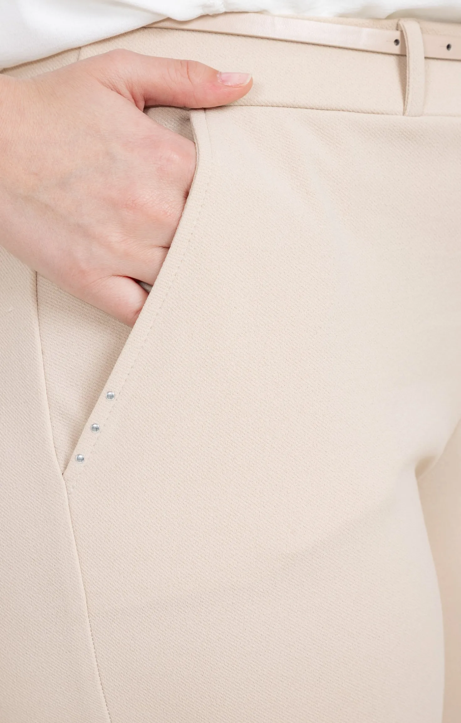 Pantalon twill avec ceinture