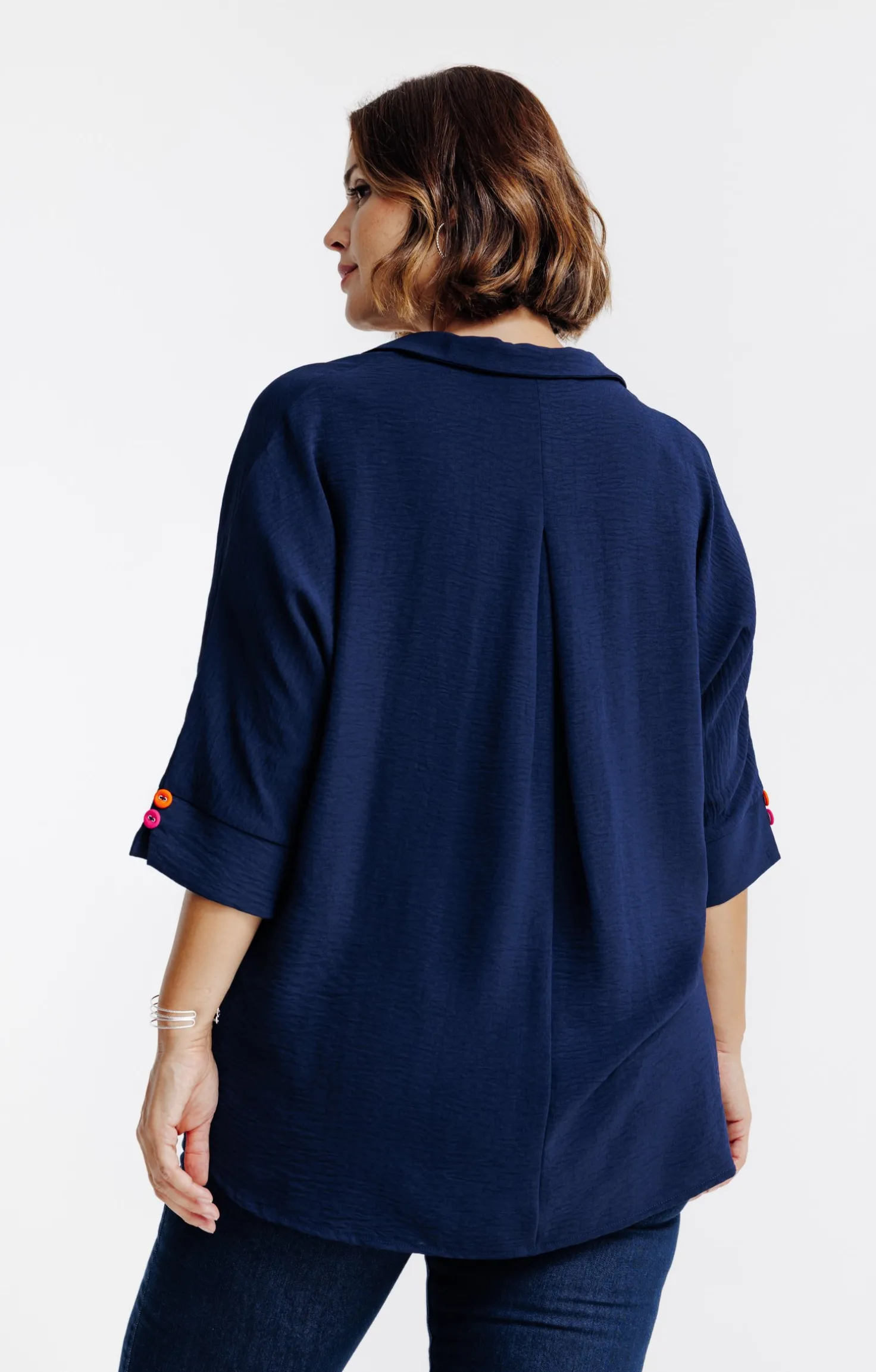 Poncho avec boutons fantaisies