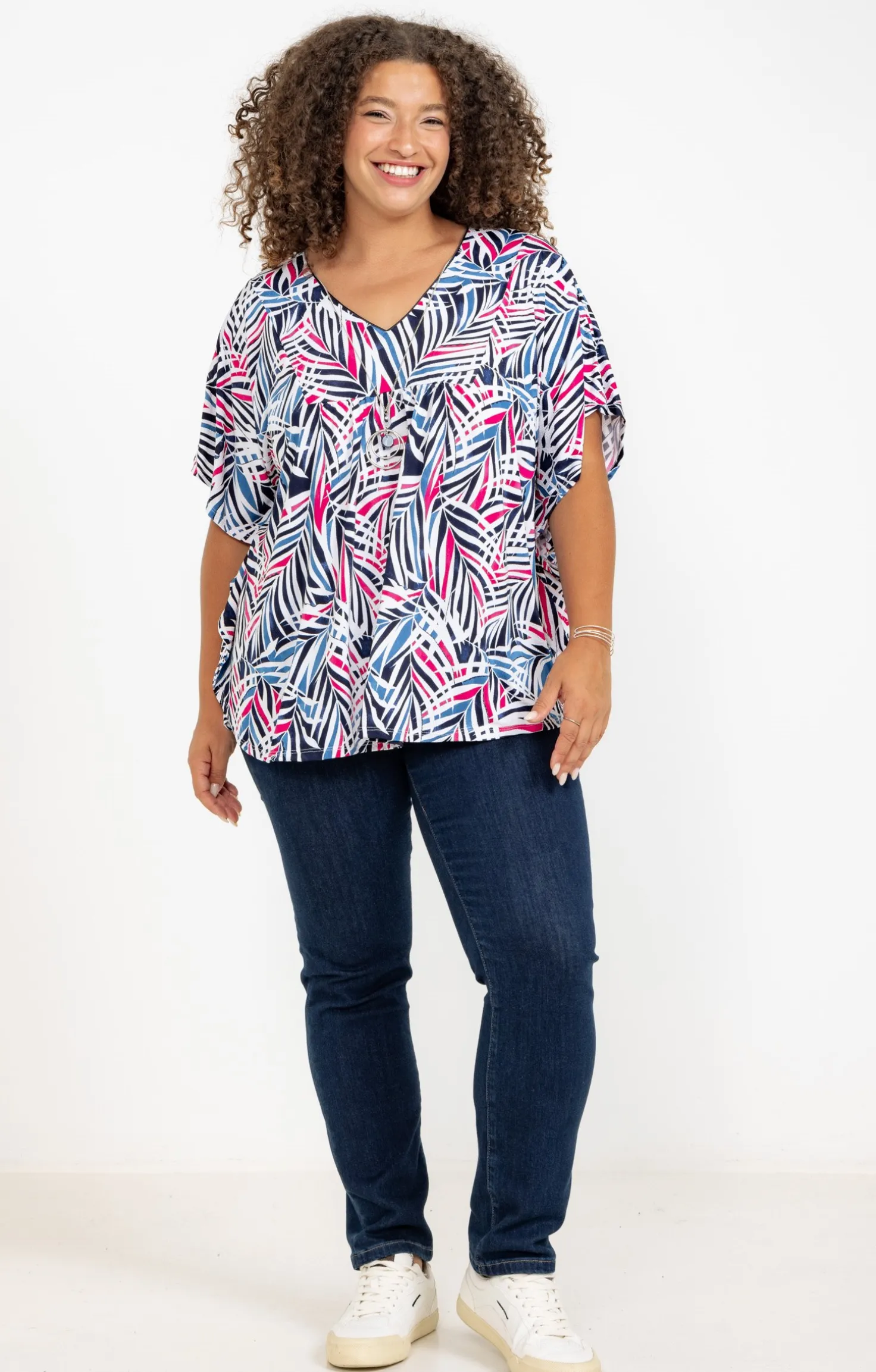 Ponchon encolure V avec collier