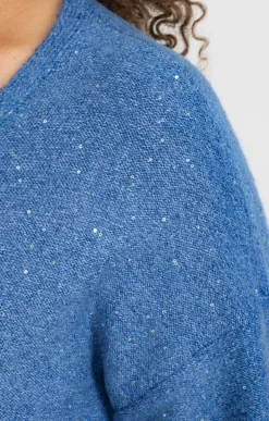 Pull col V avec strass