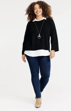 Pull 2-en-1 avec collier