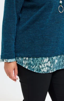 Pull 2-en-1 avec collier
