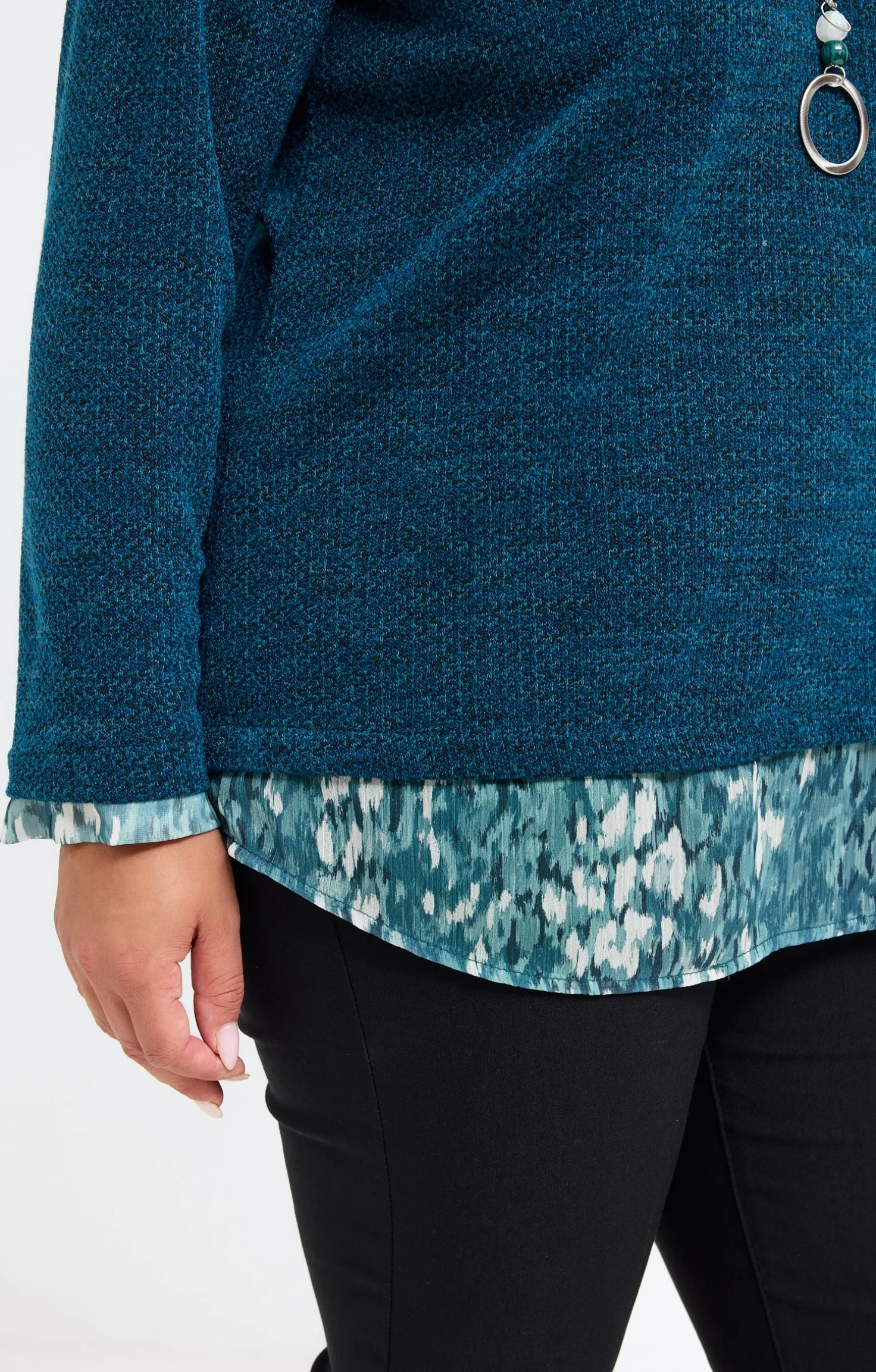Pull 2-en-1 avec collier