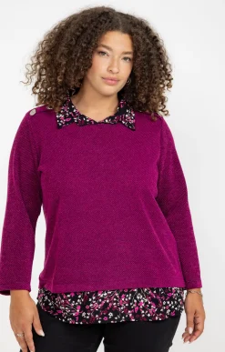 Pull 2-en-1 avec fil lurex