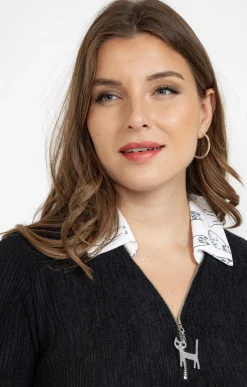Pull 2-en-1 imprimé chat