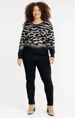 Pull léopard à paillettes