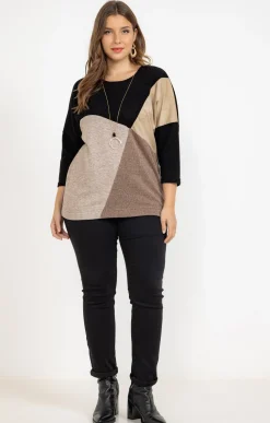 Pull patch avec collier