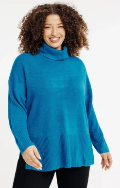 Pull uni col montant