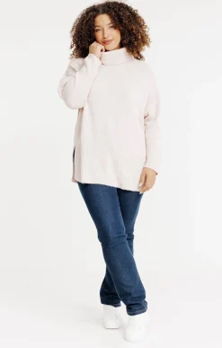 Pull uni col montant