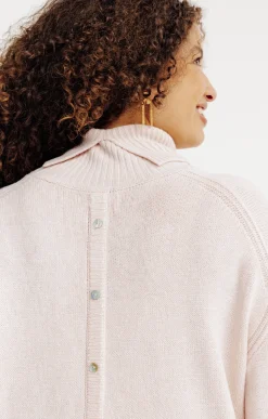 Pull uni col montant