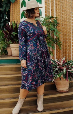 Robe en maille avec col plastron